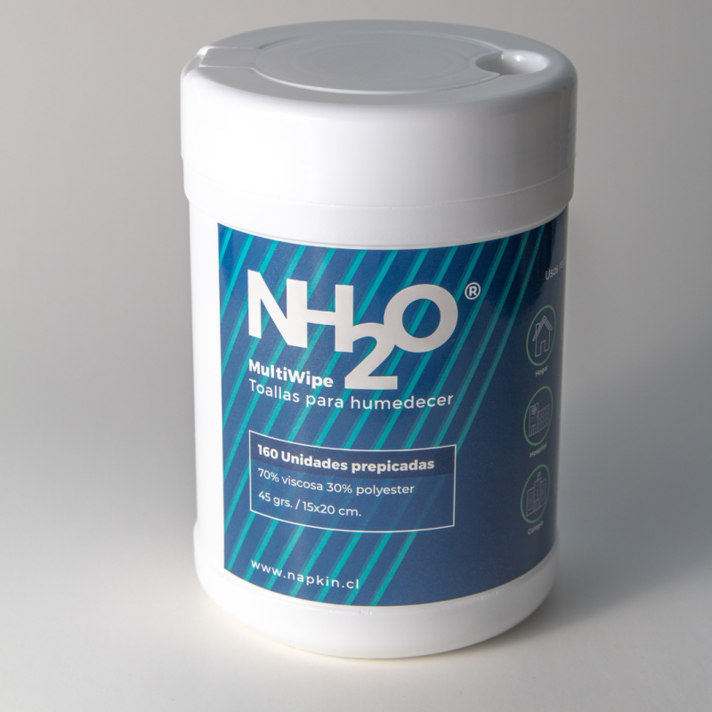 160 Un. TOALLITAS MULTIPROPÓSITO PARA HUMEDECER NH2O MULTIWIPE