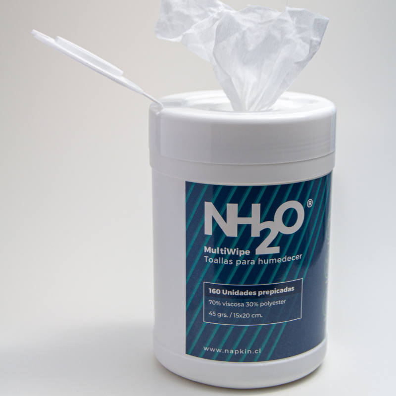 160 Un. TOALLITAS MULTIPROPÓSITO PARA HUMEDECER NH2O MULTIWIPE