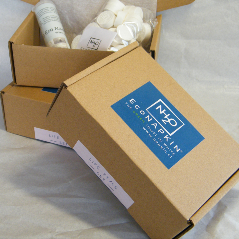 CAJA con 50 Eco NAPKIN mas TUBO Recargable